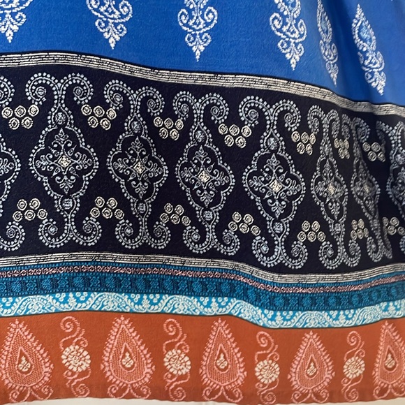 LOFT blue, sleeveless summer dress - Picture 3 of 8